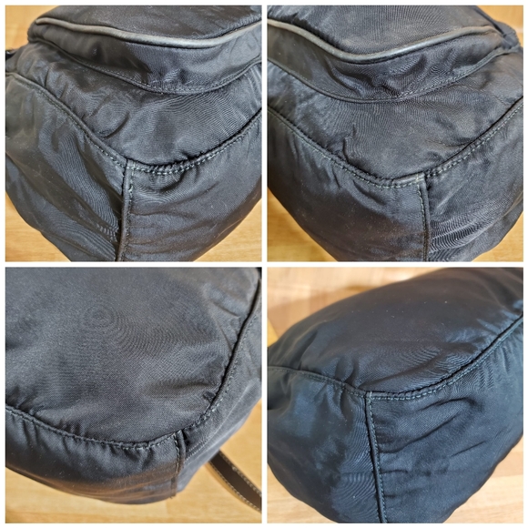 PRADA Saffiano Tessuto Nylon Crossbody Bag Black - Picture 13 of 14